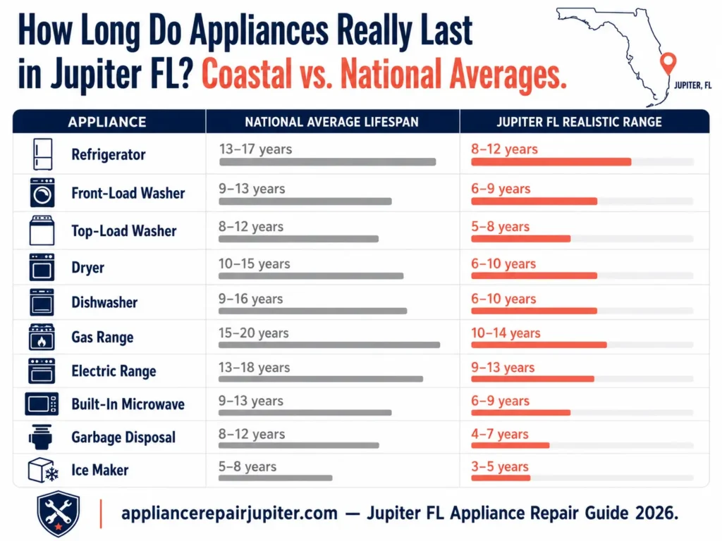 average appliance lifespans to realistic jupiter fl coastal homes