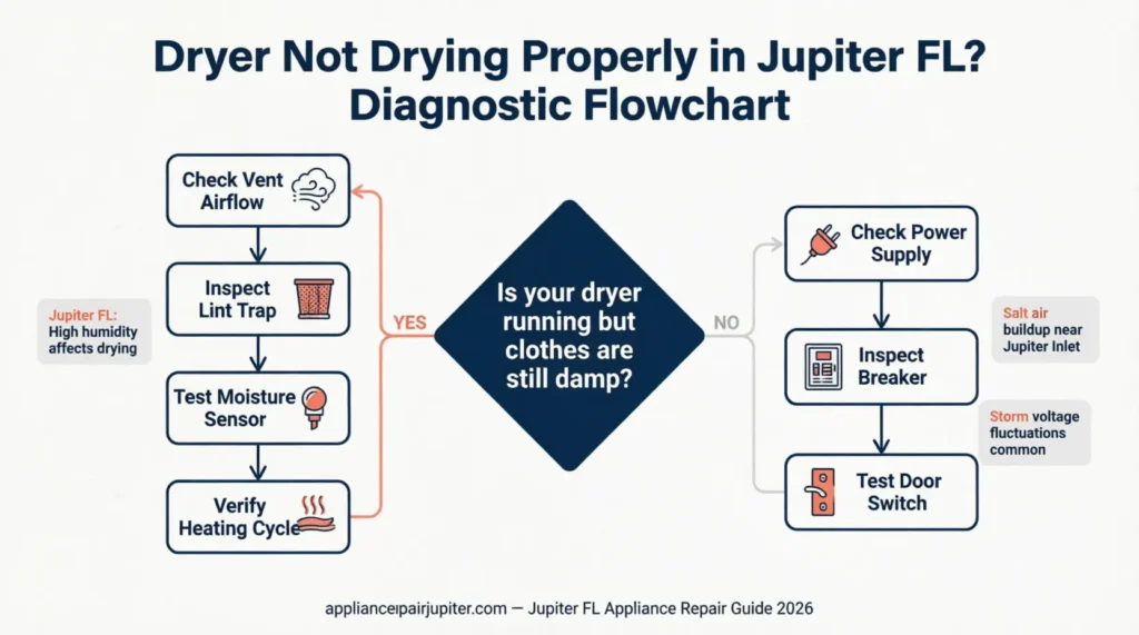 dryer troubleshooting flowchart